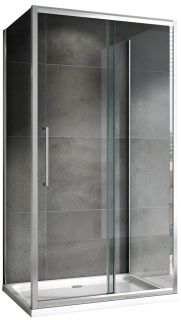 Душевой уголок ABBER Schwarzer Diamant AG30130H-S80-S80 130x80см хром